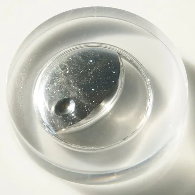 Liquid mercury, a metal that is liquid at room temperature.