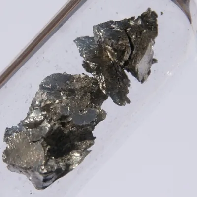 Praseodymium. Appearance depends on surface and storage conditions.