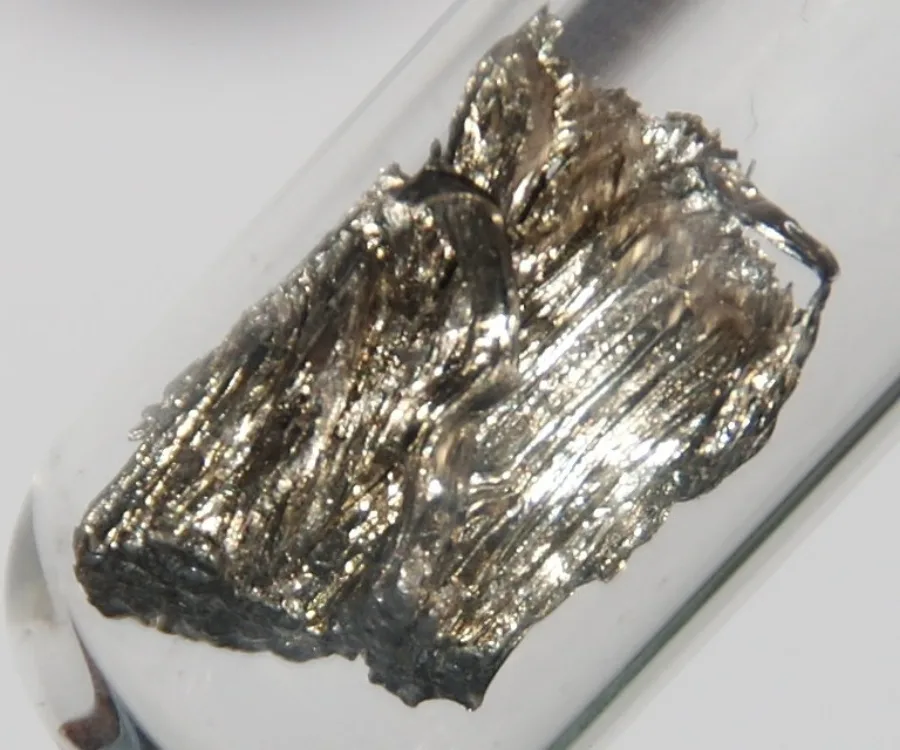 Samarium sample. Appearance can vary with surface and storage conditions.